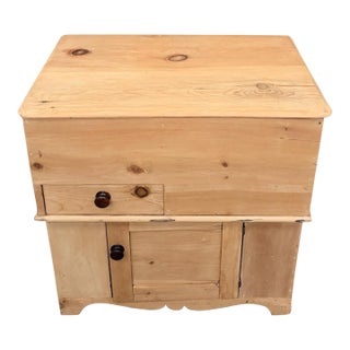 Antique Scrubbed Pine Sugar Chest For Sale