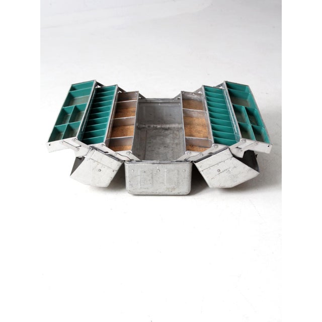 Metal Vintage Walton Products Inc Grip-Loc Tackle Box For Sale - Image 7 of 11