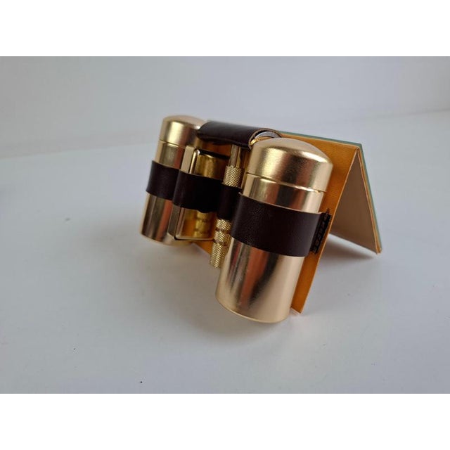 1960s Mid-Century Modern Brass Travel Shaving Kit in Leatherette Case, 1960 For Sale - Image 5 of 18