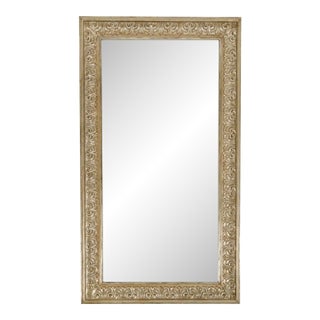 Huge Michael Taylor Neoclassical Style Giltwood Acanthus Leaf Full Length Mirror For Sale