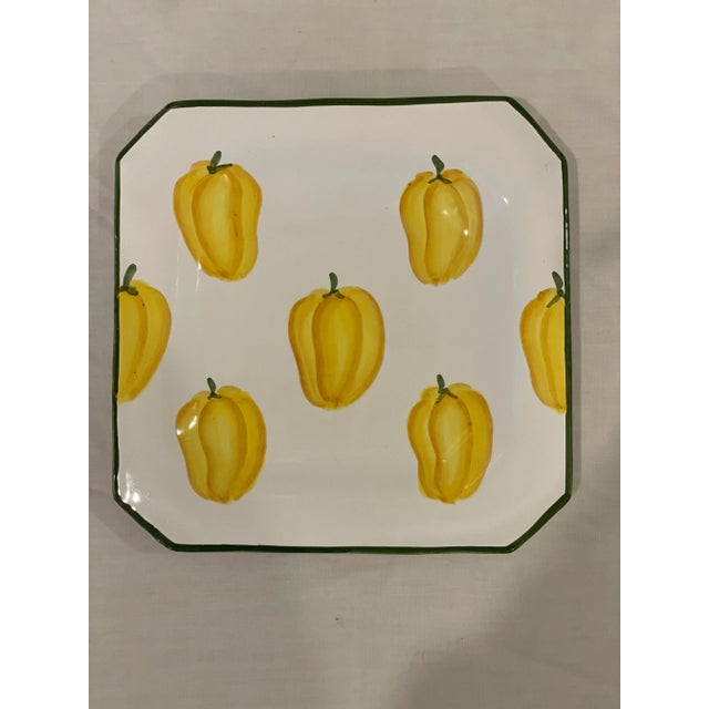 Italian Late 20th Century Italian Assorted Salad Plates Set of 5 Vegetable Plates For Sale - Image 3 of 9
