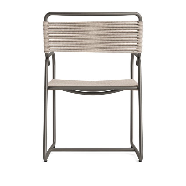 Brown Jordan Brown Jordan Walter Lamb Aluminum Arm Chair, Mica frame with Pebble fabric For Sale - Image 4 of 12