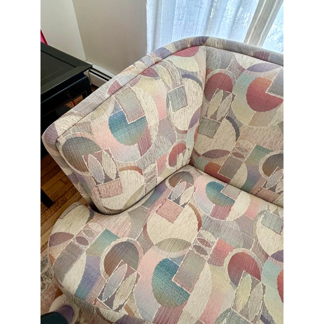 Vladimir Kagan 1980s Vladimir Kagan Style Post Modern Curved Sofa For Sale - Image 4 of 10