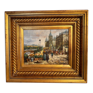 Parisian Flower Market on a Winter Day