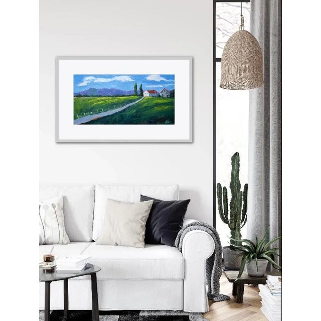 Modern Impressionist Oil Painting Landscape For Sale - Image 4 of 9