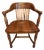 Early 1900s Antique W. H. Gunlocke Co. Solid Oak Stationary Banker's Chair For Sale