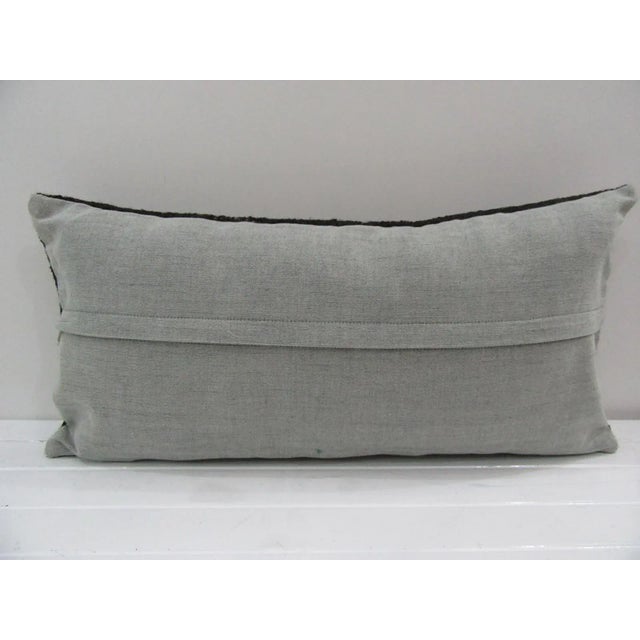 Rustic Turkish Handmade Striped Natural Kilim Pillow Cover For Sale - Image 3 of 4