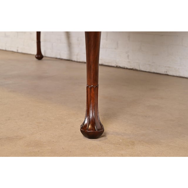 Saybolt Cleland Georgian Burled Walnut Monumental Extension Dining Table, Newly Refinished For Sale - Image 11 of 12