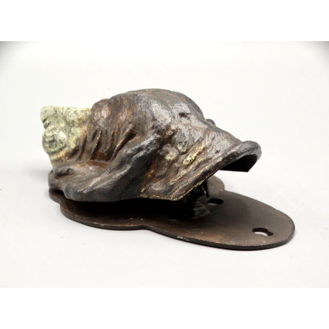 Metal Antique Cold Painted Vienna Bronze Hound Dog Note Clip For Sale - Image 7 of 11