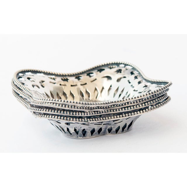 Tiny Sterling Silver Square Trays; Set/3. Use for nuts or candies for each player or place beside the bed for rings and...