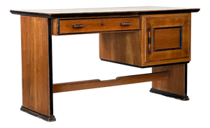 Art Deco Walnut Desk, 1940s