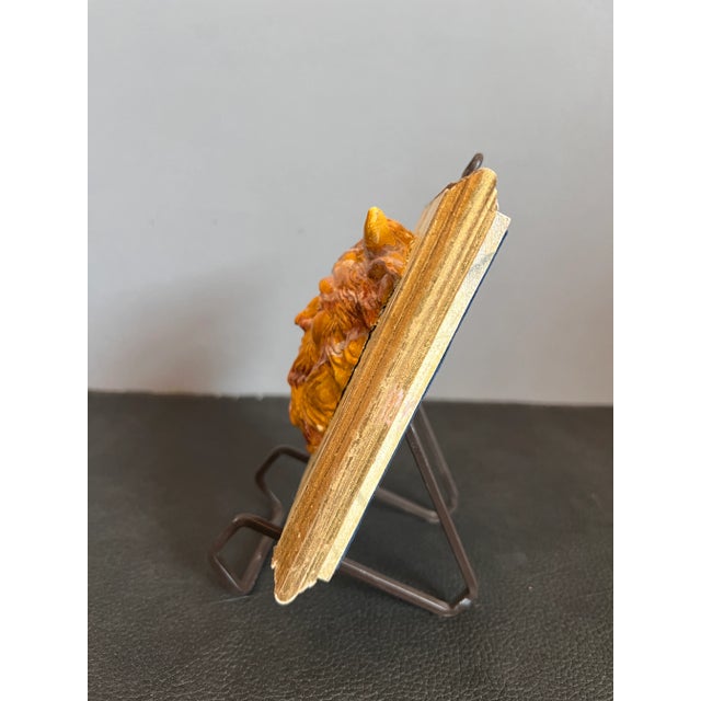 Stone Grand Tour Style Hand Carved Faux Marble Painted Bust of Acheloos the God of Lezoux Paperweight Plaque For Sale - Image 7 of 9