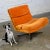 Modern Swivel Slipper Chair Orange Brushed Chenille & 4 Prong Chrome Base For Sale - Image 9 of 13