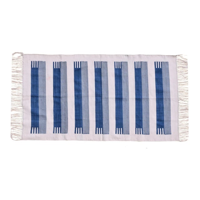 Boho Chic Thyme Rug, 8x10, Blue & White For Sale - Image 3 of 3