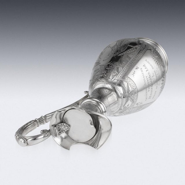 19th Century Victorian Style Silver Wine Jug, 1879 For Sale - Image 17 of 18