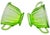 Early 20th Century Handblown Green Fluorescent Glass-Art Sugar & Creamer- 2 Pieces For Sale - Image 4 of 8