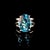 Scintillating 17ct Swiss Blue Topaz and Sterling Silver Ring For Sale In Raleigh - Image 6 of 7