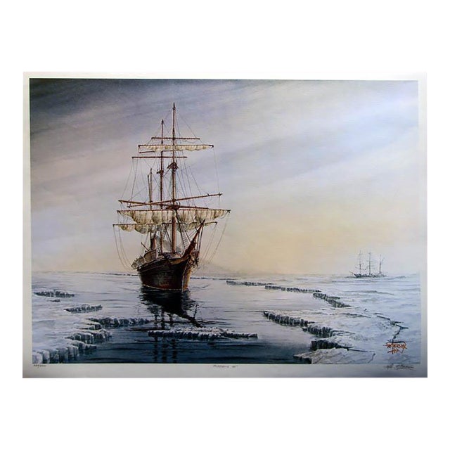 Pete Peterson Freezing in Hand Signed Limited Ed. Fine Art Print For Sale