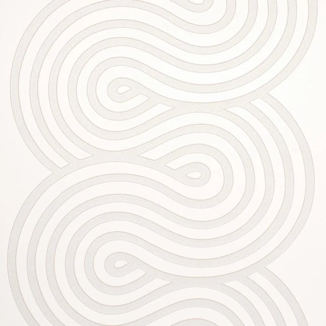 Contemporary Sample - Schumacher Giraldi Wallpaper in Pumice For Sale - Image 3 of 5