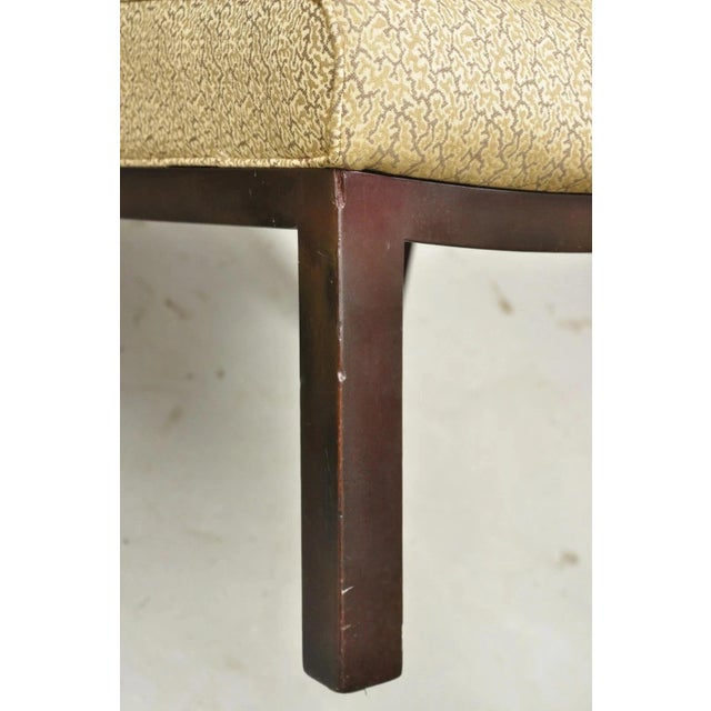 Vintage Edward Wormley for Dunbar Wood Frame Slipper Lounge Chairs - A Pair For Sale - Image 9 of 12