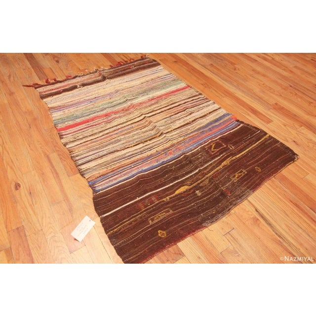 Charming Primitive Design Vintage Moroccan Kilim, Country of origin: Morocco, Circa date: Vintage