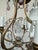American 1930s Petite Brass and Crystal Chandelier For Sale - Image 3 of 7