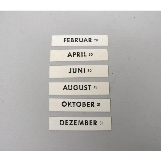 Bauhaus Eternal Calendar in Brass by Jakob Maul, 1930s For Sale - Image 9 of 12