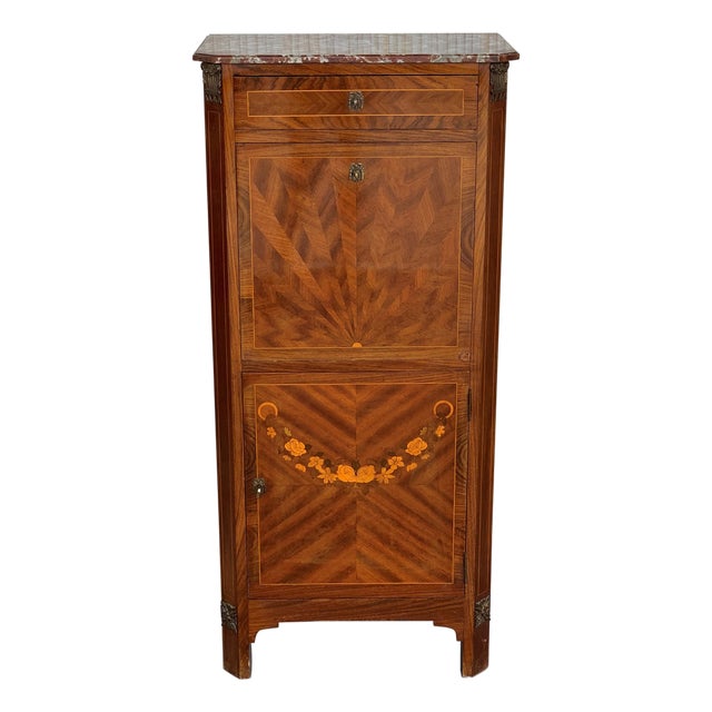 20th Century French Drop-Front Oak Secretary Desk or Abattant For Sale