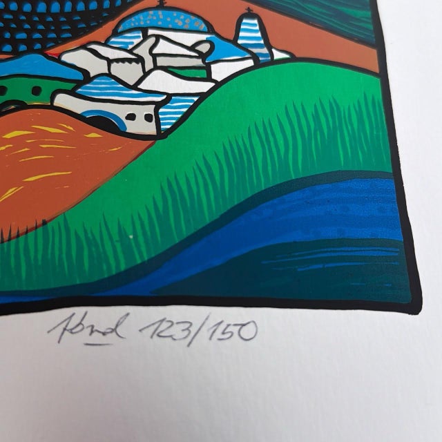 1972 Helmut Kand "Glasshouse Trees - Harvest" Signed Modernist Foil Print For Sale In New York - Image 6 of 8