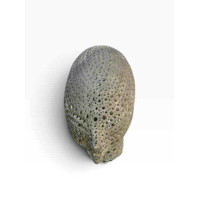 Alexander Ney 1987 Pierced Dysmorphic Terracotta Head, Studio Fire Survivor 1997 For Sale - Image 4 of 12