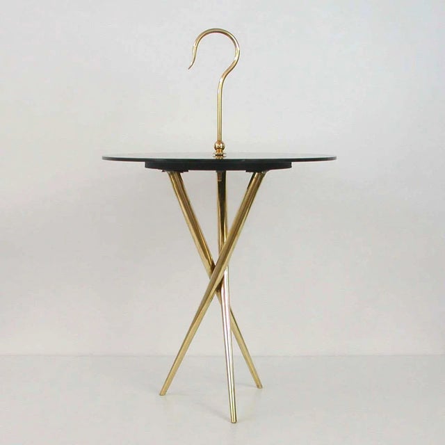Mid-Century Italian Brass and Tinted Glass Occasional Table, 1950s For Sale - Image 8 of 13
