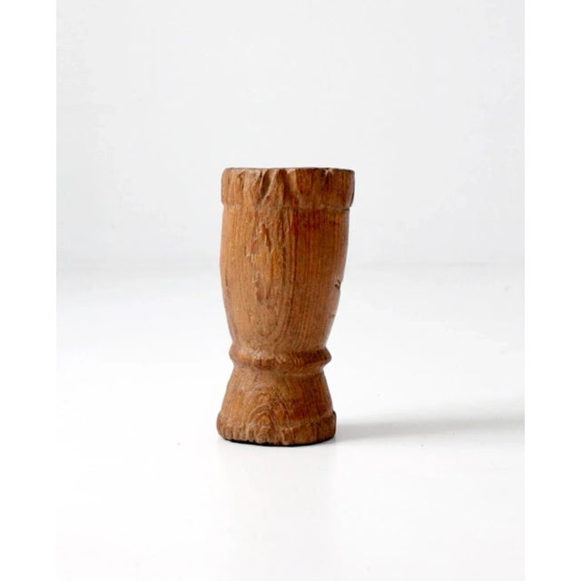 Early 20th Century Antique Wooden Kitchen Mortar For Sale - Image 5 of 8