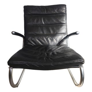 Leather Lounge Chair by Jorgen Kastholm for Kusch & Co., 1970s For Sale