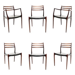 Danish Model 78 and 62 Dining Chairs by Niels Moller from J.L. Møllers, 1960s, Set of 6 For Sale