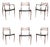 Danish Model 78 and 62 Dining Chairs by Niels Moller from J.L. Møllers, 1960s, Set of 6 For Sale