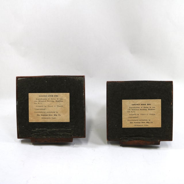 Sitting Lincoln Memorial Bookends by Jennings Brothers For Sale - Image 11 of 13