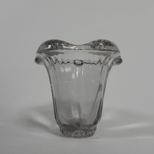 Thick-Walled Glass Vase in the style of Daum, 1950s For Sale - Image 10 of 14