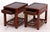 Oxblood Red Pair of Antique Chinese End Tables, Early 20th Century, Lattice Shelf For Sale - Image 8 of 12