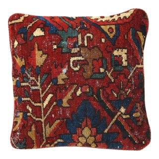 Pasargad Vintage Hand Knotted Farahan Rug Pillow For Sale