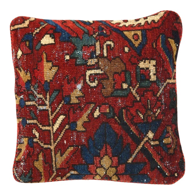 Pasargad Vintage Hand Knotted Farahan Rug Pillow For Sale