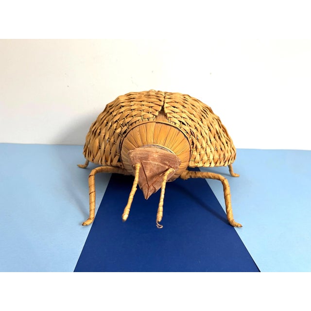 Giant 1970s Wicker Beetle For Sale - Image 14 of 18