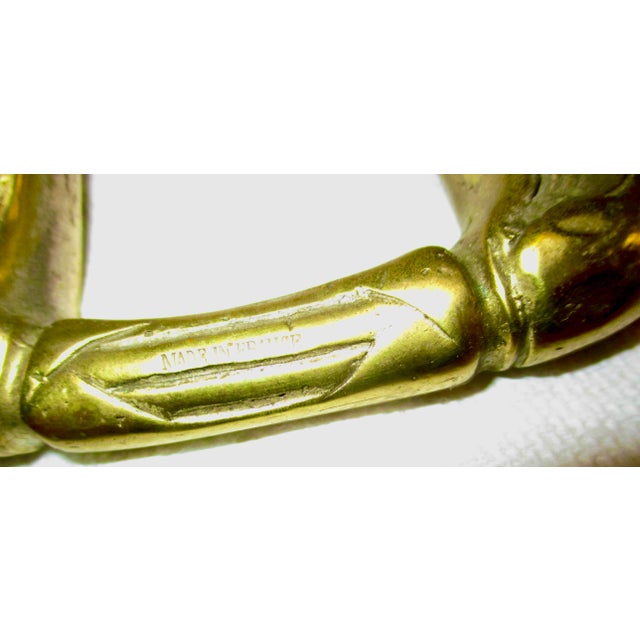1970s Cailar Bayard Bronze Faux Bamboo Table Lamp For Sale - Image 11 of 13