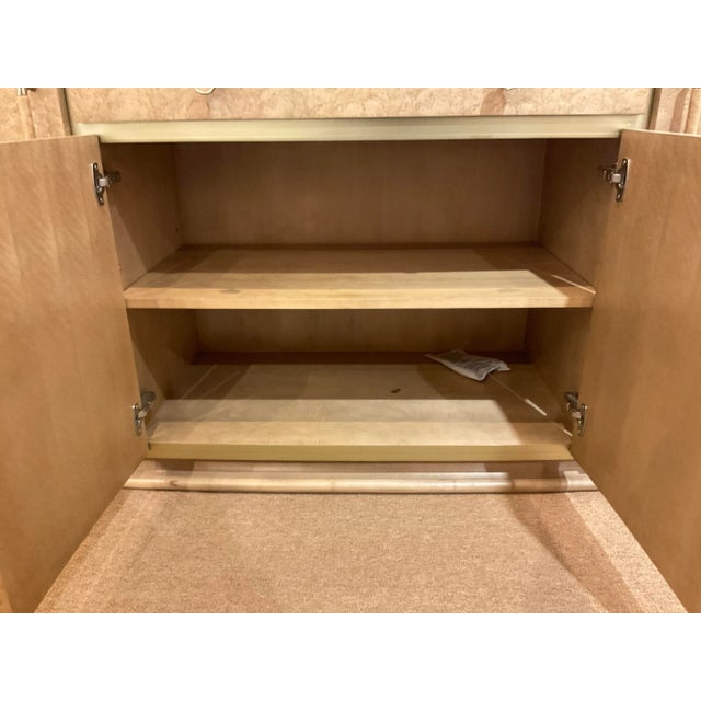 Original Retail $7197, stylish Theodore Alexander Modern Origins Buffet II, stunning and timeless birdseye maple finish,...