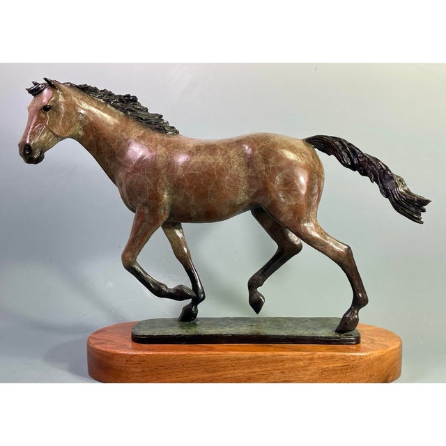 Bronze Bronze Horse Sculpture Equine Art Statue “Free Spirit” Limited Edition For Sale - Image 8 of 9