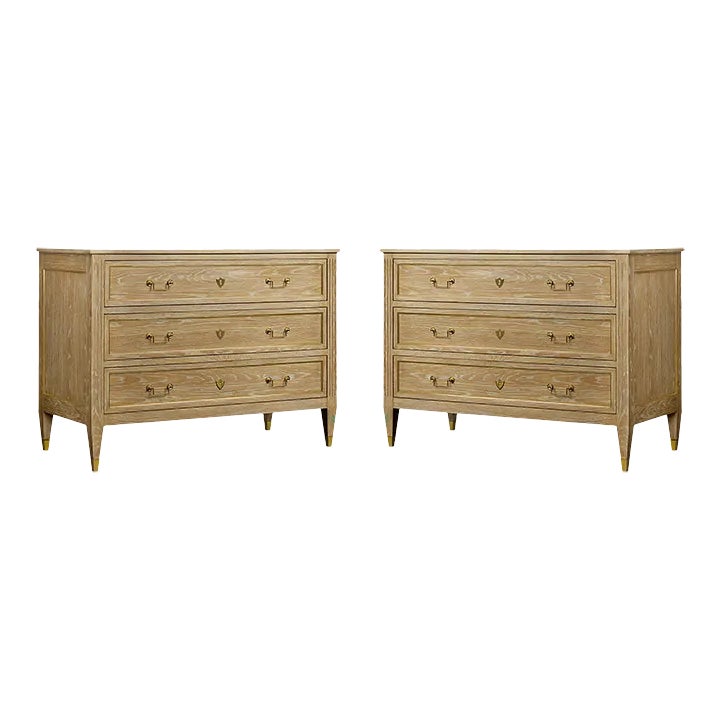 Pair of French Oak Dressers | Chairish