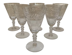Mid 20th Century Tiffin Crystal Goblets - Set of 6