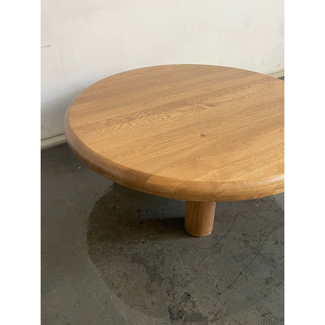 Wood French Solid Oak Coffee Table, 1970s For Sale - Image 7 of 9