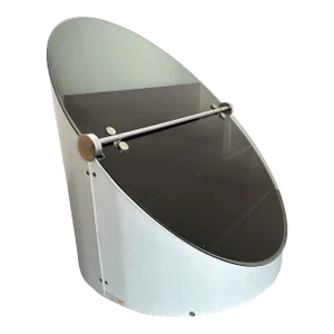 Space Age Dry Bar Cart Stainless Steel and Glass, Italy, 1970s