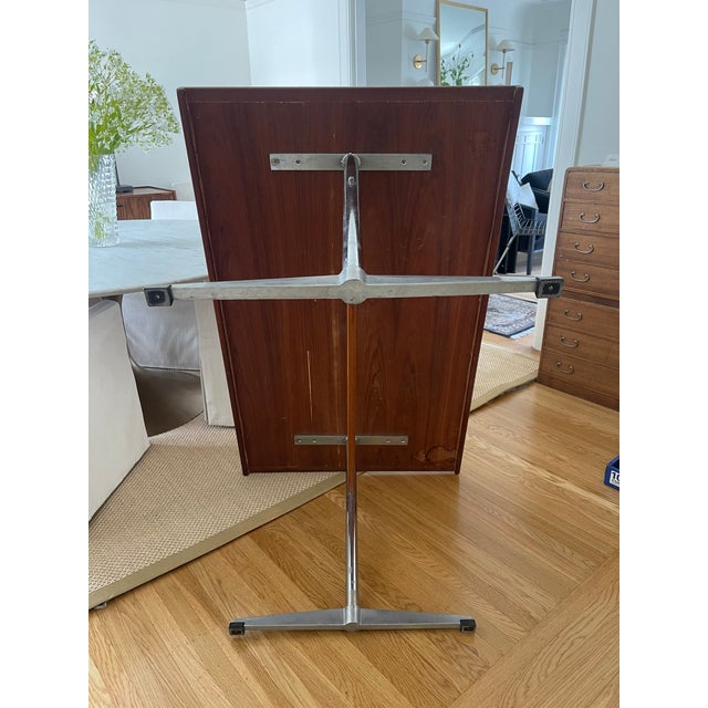 Mid-Century Modern Desk in original condition Teak top with metal legs. Measures 27.5" tall, 31.5" deep, 51" long Needs to...