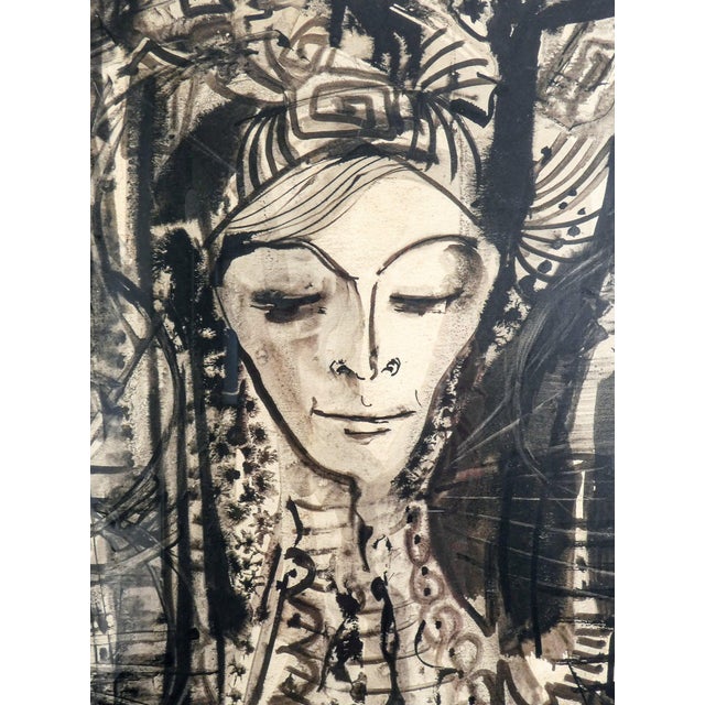 Guido De Bonis, Untitled, 1961, Watercolor and Mixed Media on Paper, Framed For Sale - Image 9 of 12